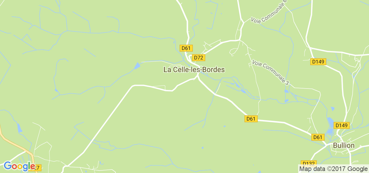 map de la ville de La Celle-les-Bordes