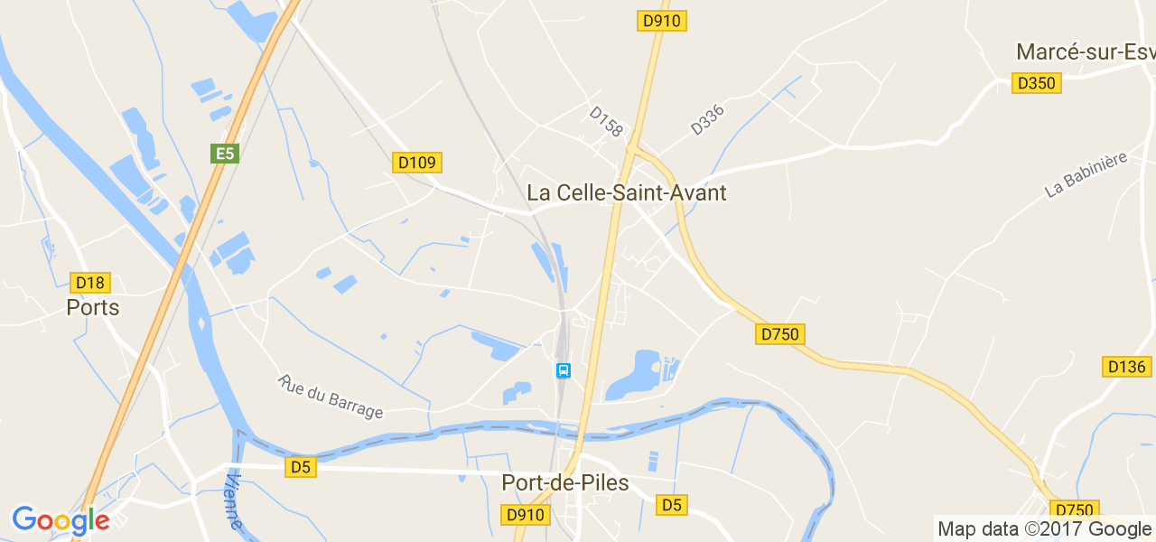 map de la ville de La Celle-Saint-Avant