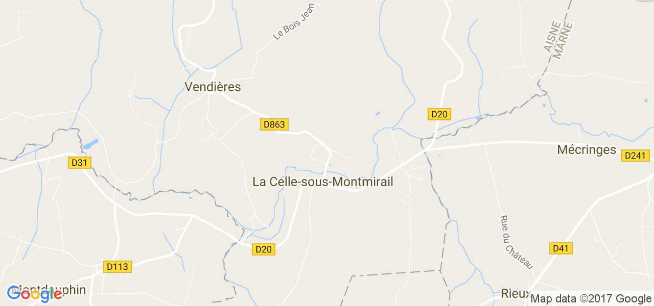 map de la ville de La Celle-sous-Montmirail