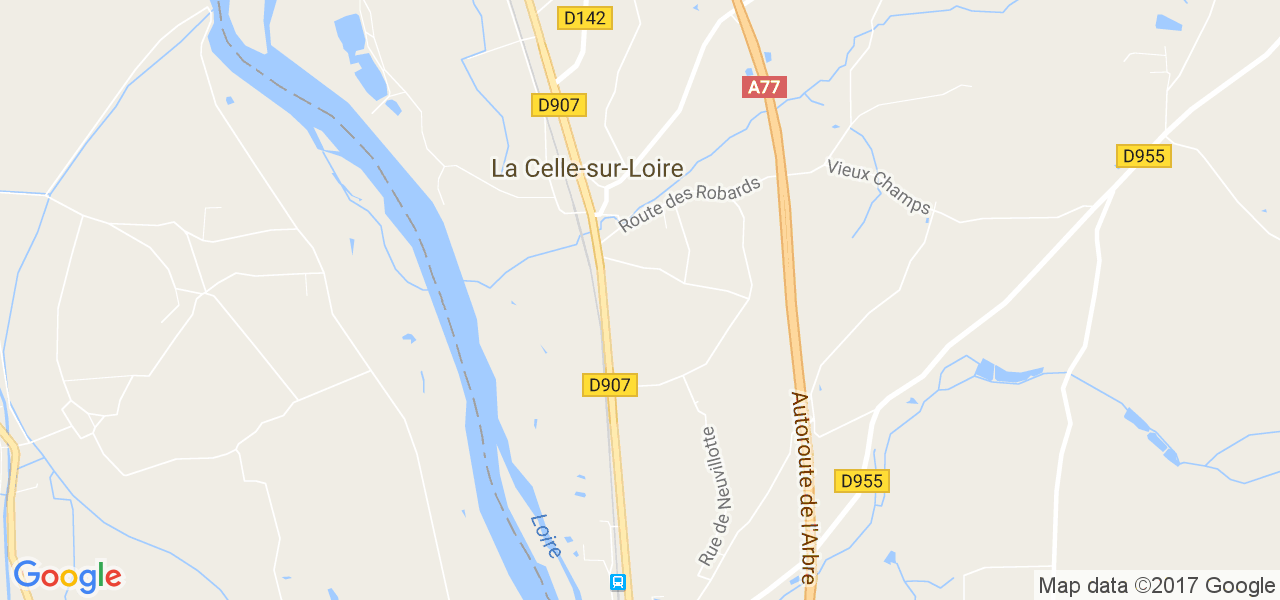 map de la ville de La Celle-sur-Loire