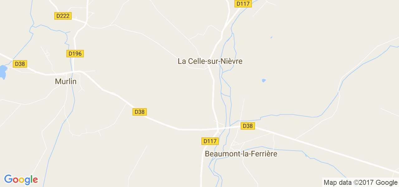 map de la ville de La Celle-sur-Nièvre