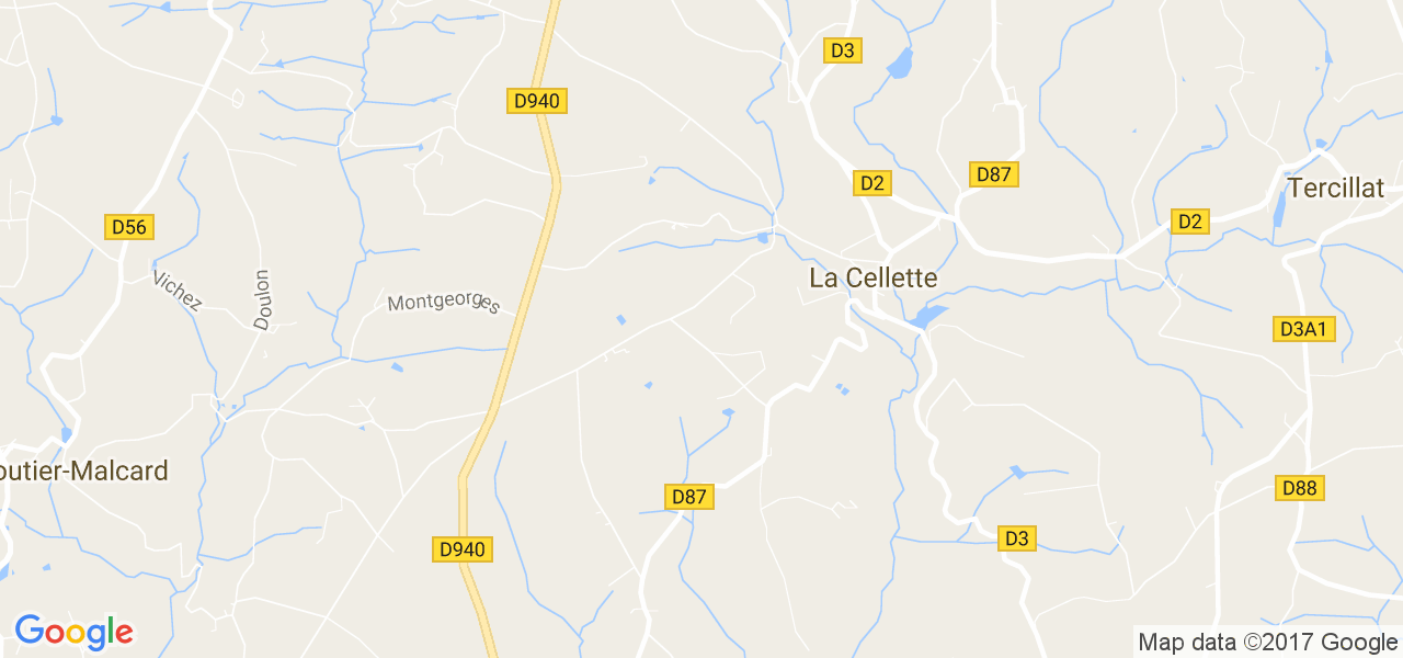 map de la ville de La Cellette