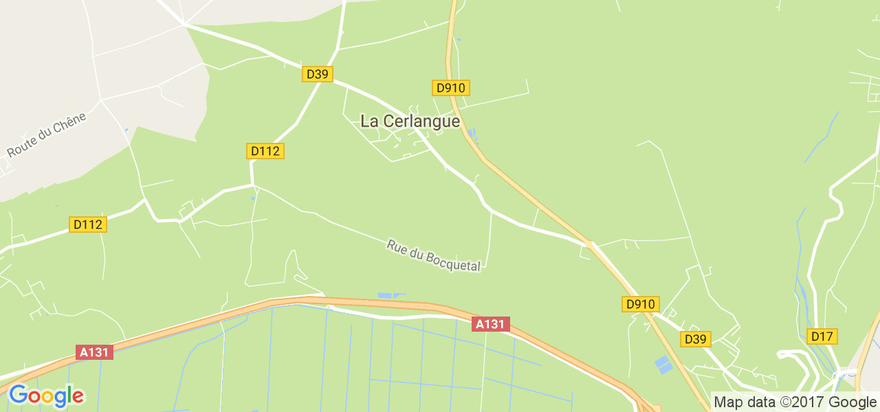 map de la ville de La Cerlangue