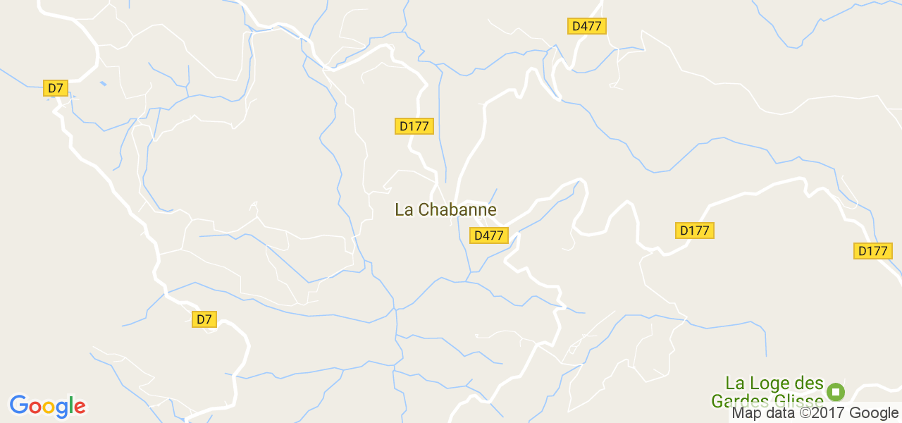 map de la ville de La Chabanne