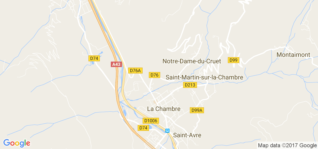 map de la ville de La Chambre