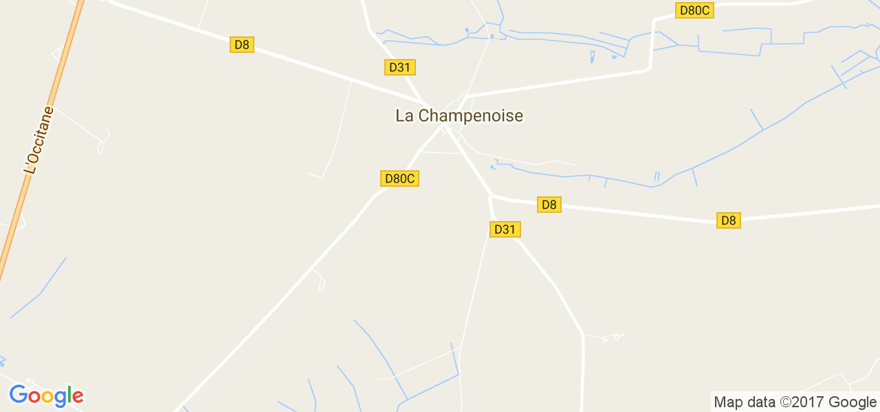 map de la ville de La Champenoise