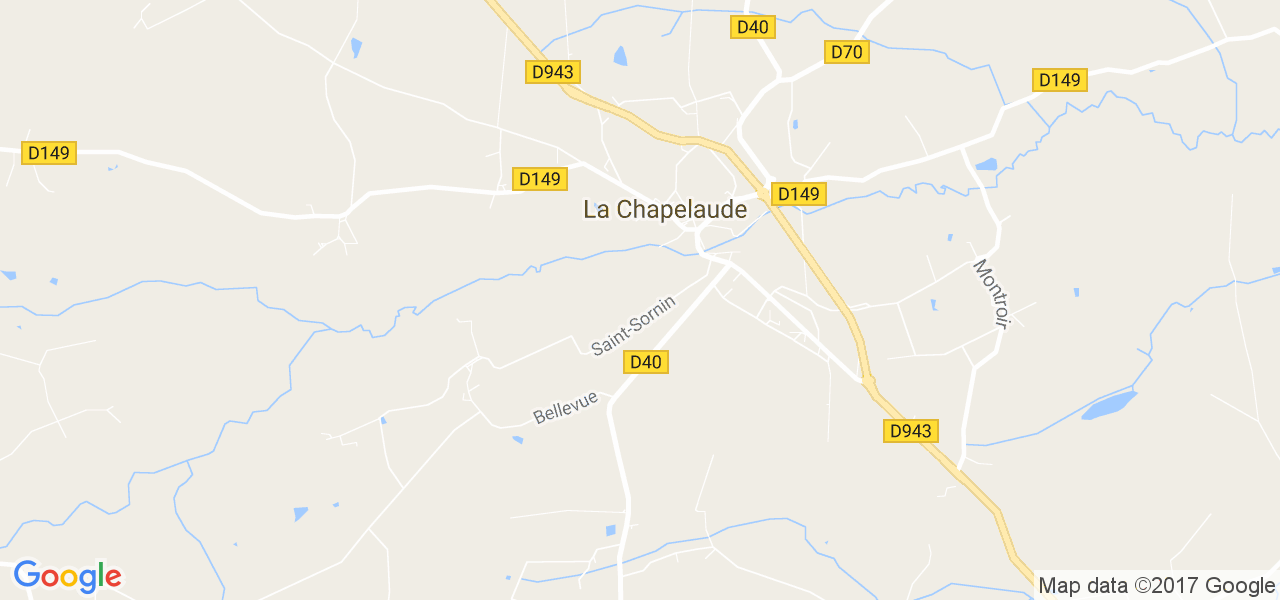 map de la ville de La Chapelaude