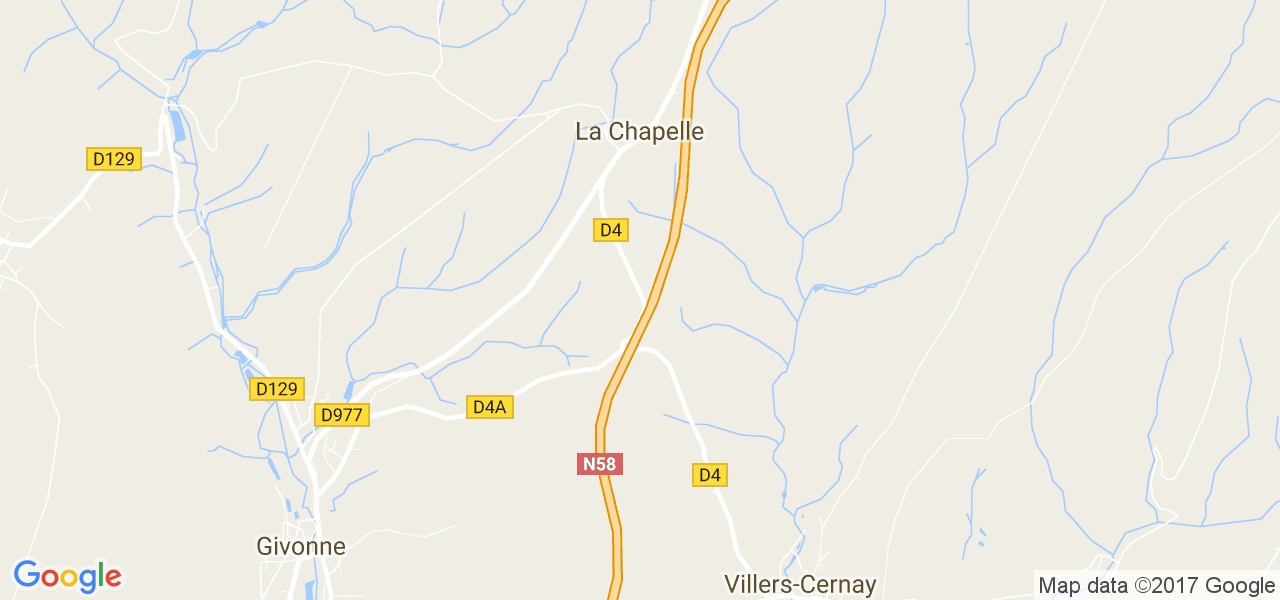 map de la ville de La Chapelle