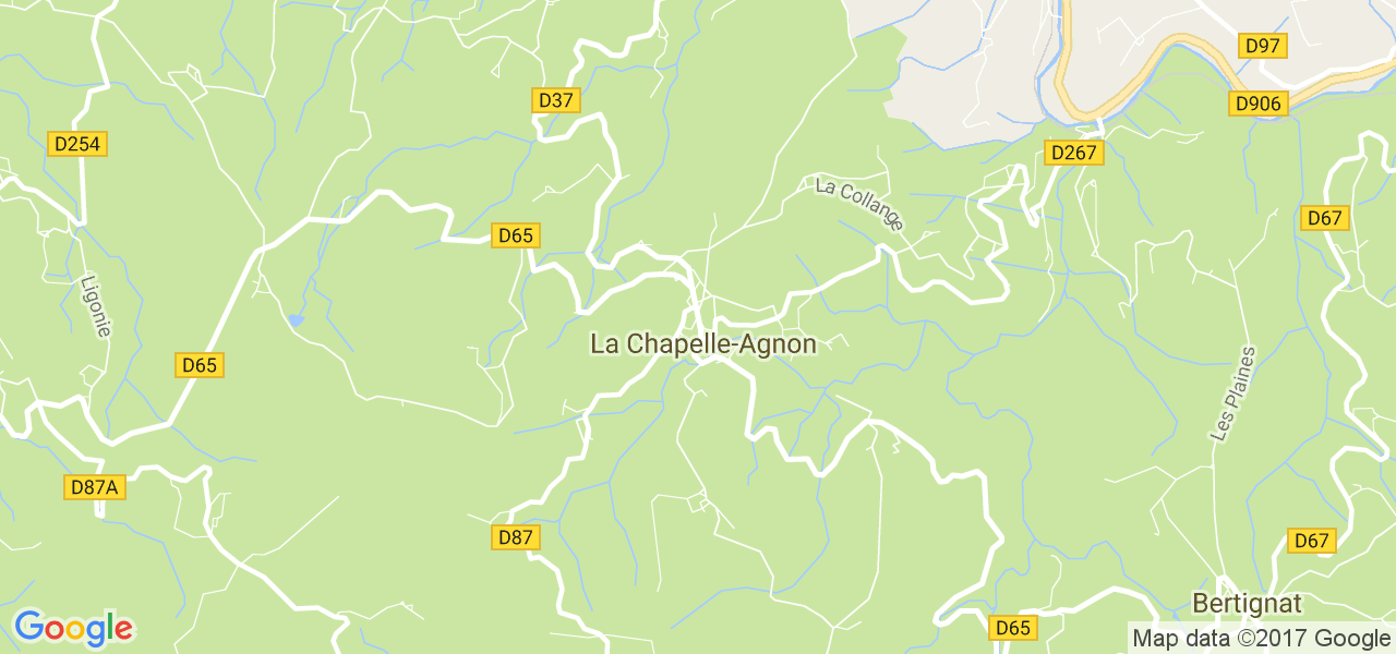 map de la ville de La Chapelle-Agnon