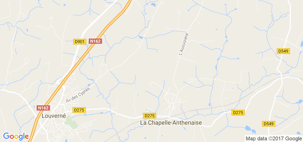 map de la ville de La Chapelle-Anthenaise