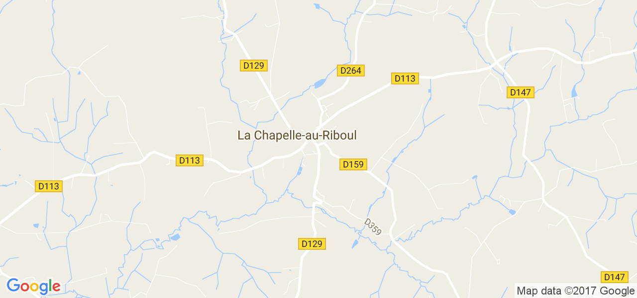 map de la ville de La Chapelle-au-Riboul