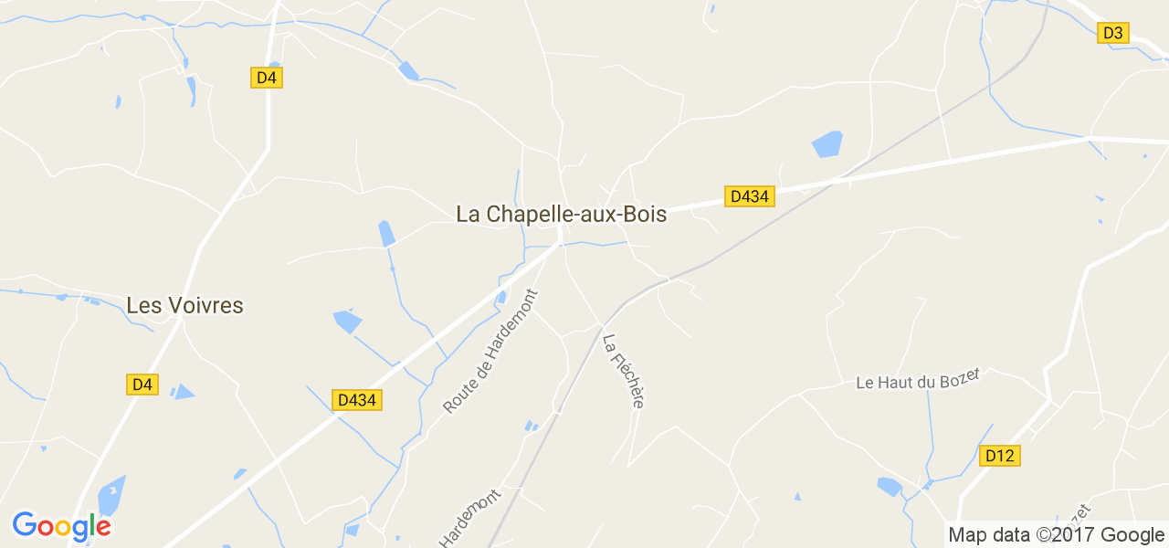 map de la ville de La Chapelle-aux-Bois