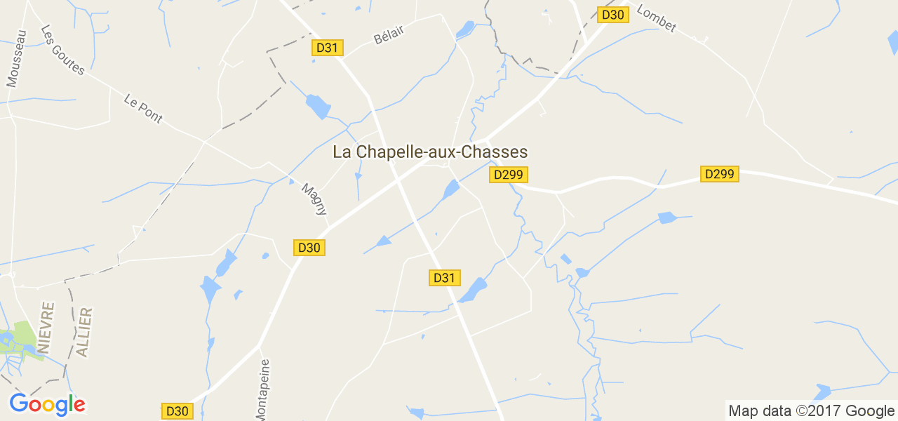 map de la ville de La Chapelle-aux-Chasses