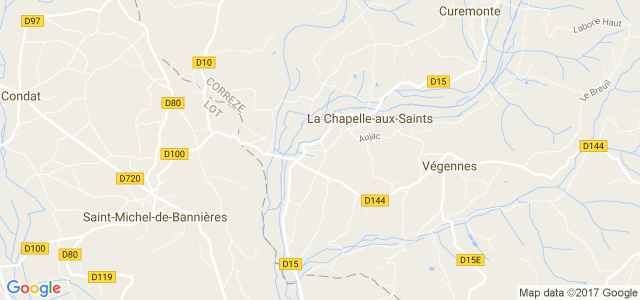 map de la ville de La Chapelle-aux-Saints