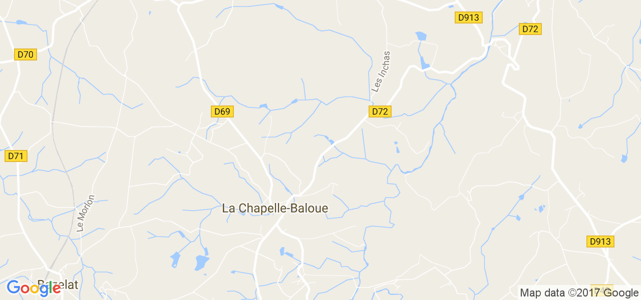 map de la ville de La Chapelle-Baloue