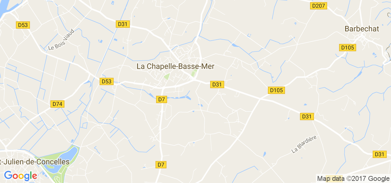 map de la ville de La Chapelle-Basse-Mer