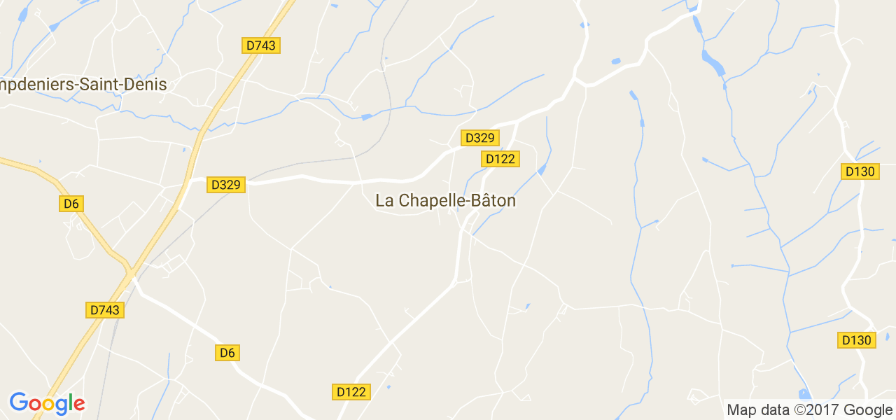 map de la ville de La Chapelle-Bâton