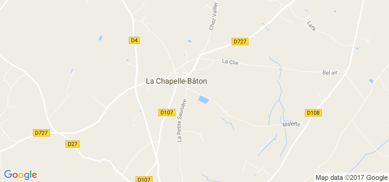 map de la ville de La Chapelle-Bâton