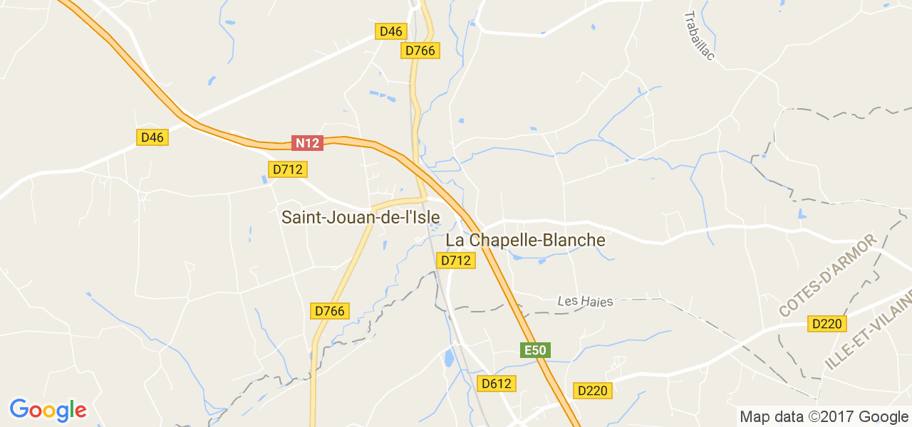 map de la ville de La Chapelle-Blanche