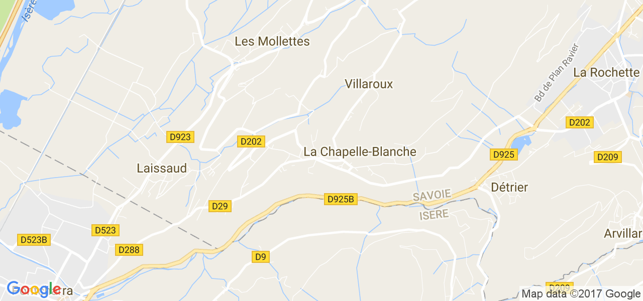 map de la ville de La Chapelle-Blanche