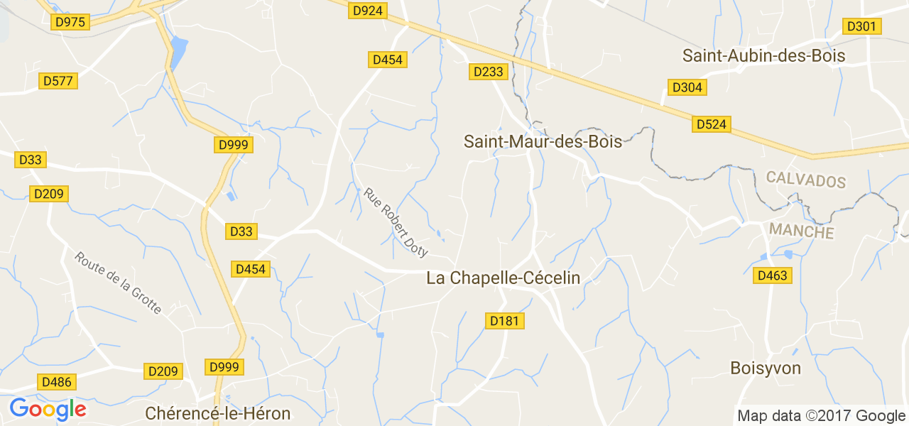 map de la ville de La Chapelle-Cécelin