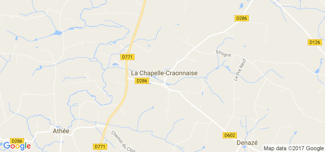 map de la ville de La Chapelle-Craonnaise