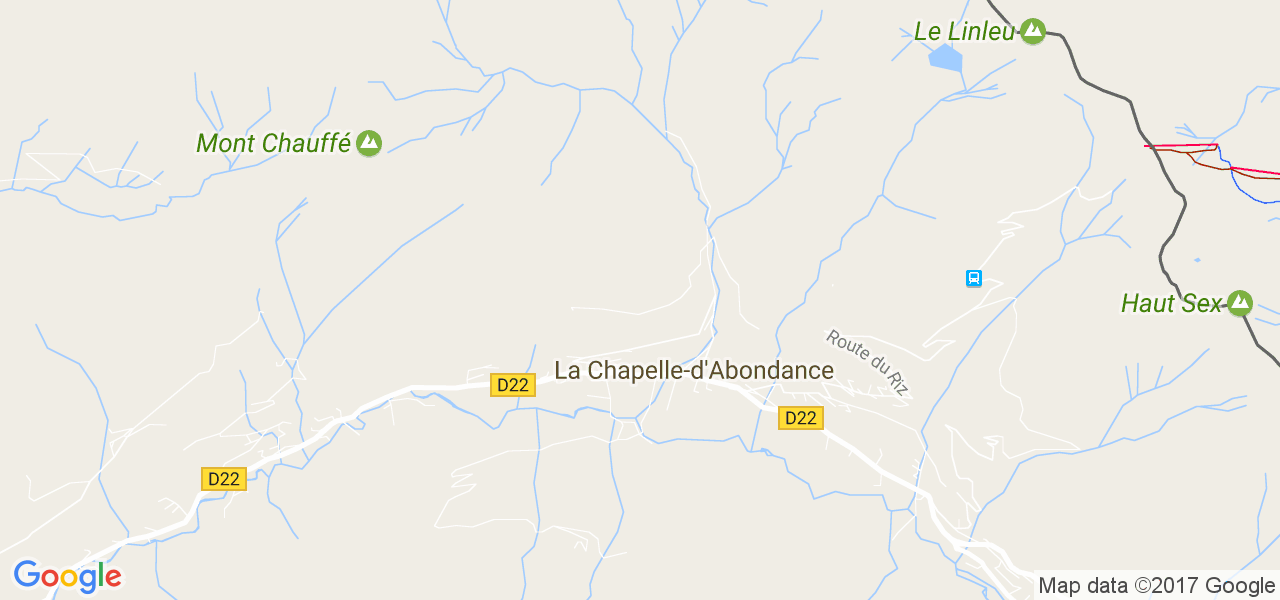 map de la ville de La Chapelle-d'Abondance