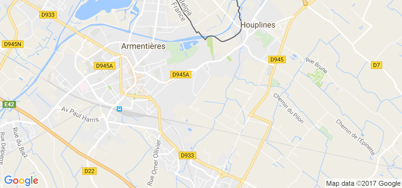 map de la ville de La Chapelle-d'Armentières