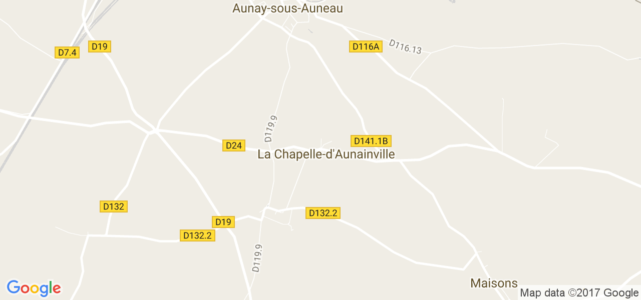 map de la ville de La Chapelle-d'Aunainville