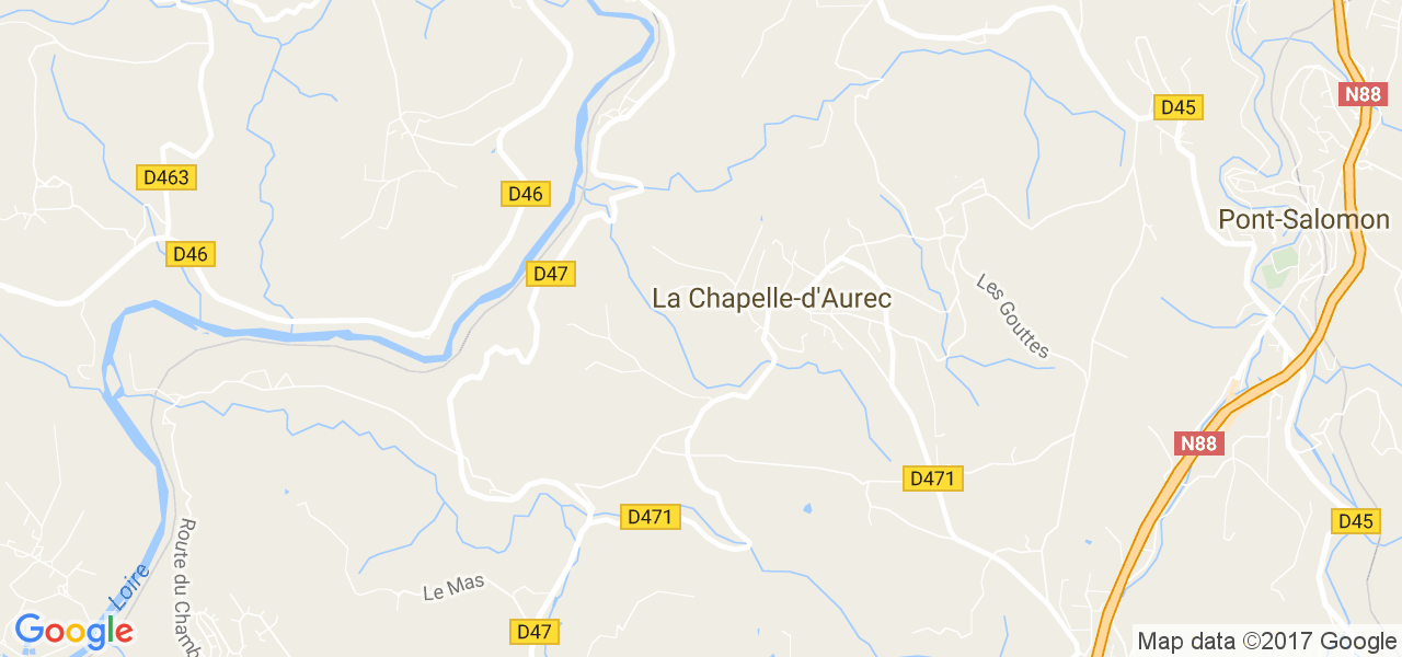 map de la ville de La Chapelle-d'Aurec