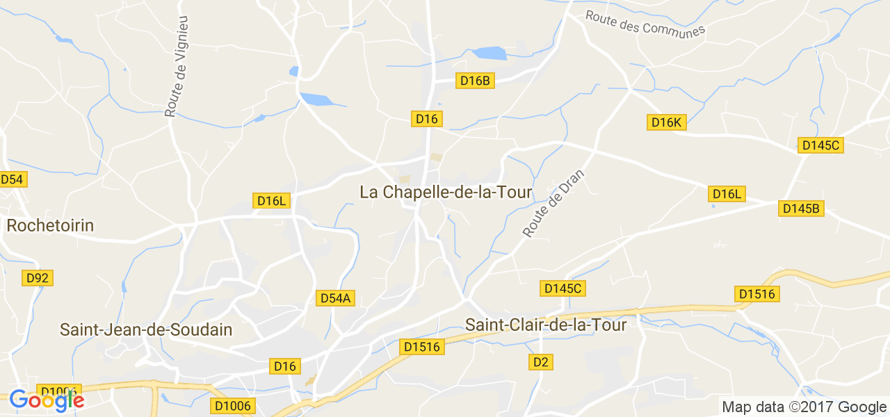 map de la ville de La Chapelle-de-la-Tour