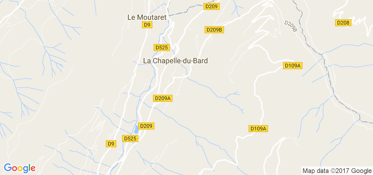 map de la ville de La Chapelle-du-Bard