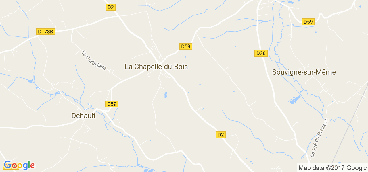 map de la ville de La Chapelle-du-Bois