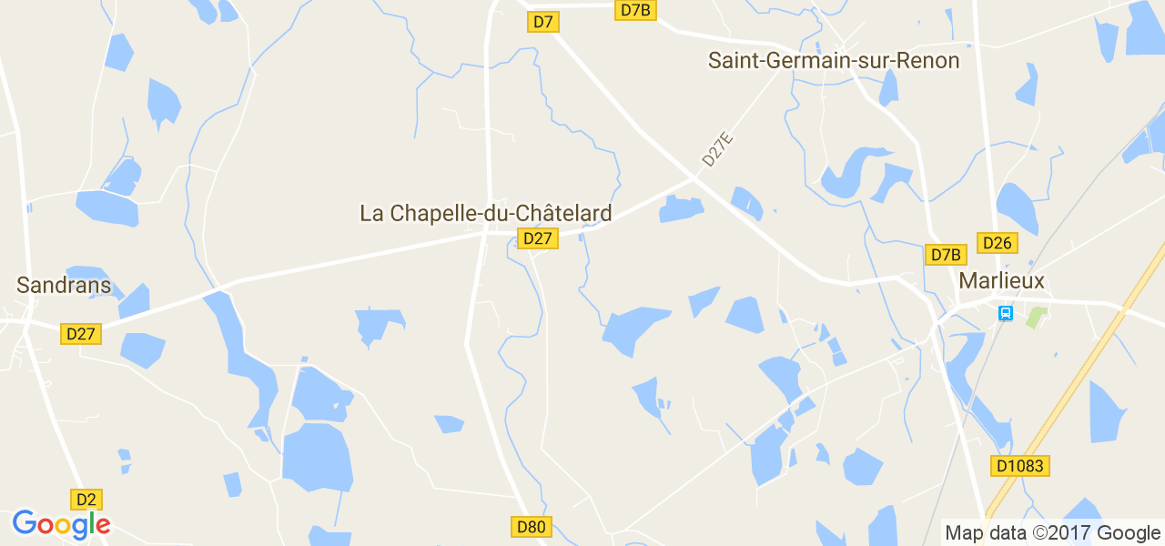 map de la ville de La Chapelle-du-Châtelard
