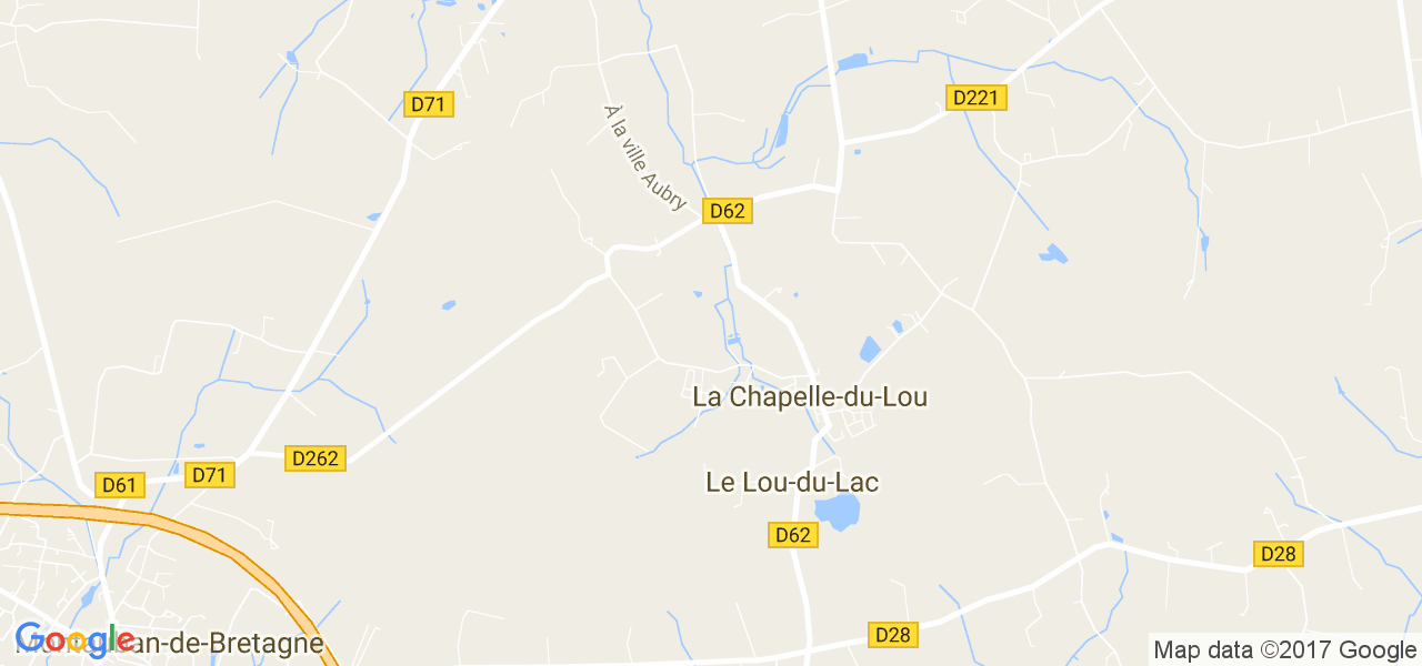 map de la ville de La Chapelle-du-Lou