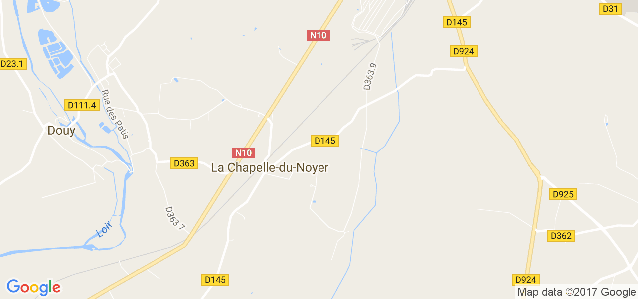 map de la ville de La Chapelle-du-Noyer