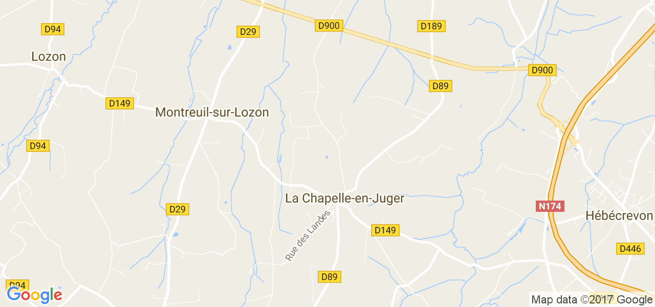 map de la ville de La Chapelle-en-Juger