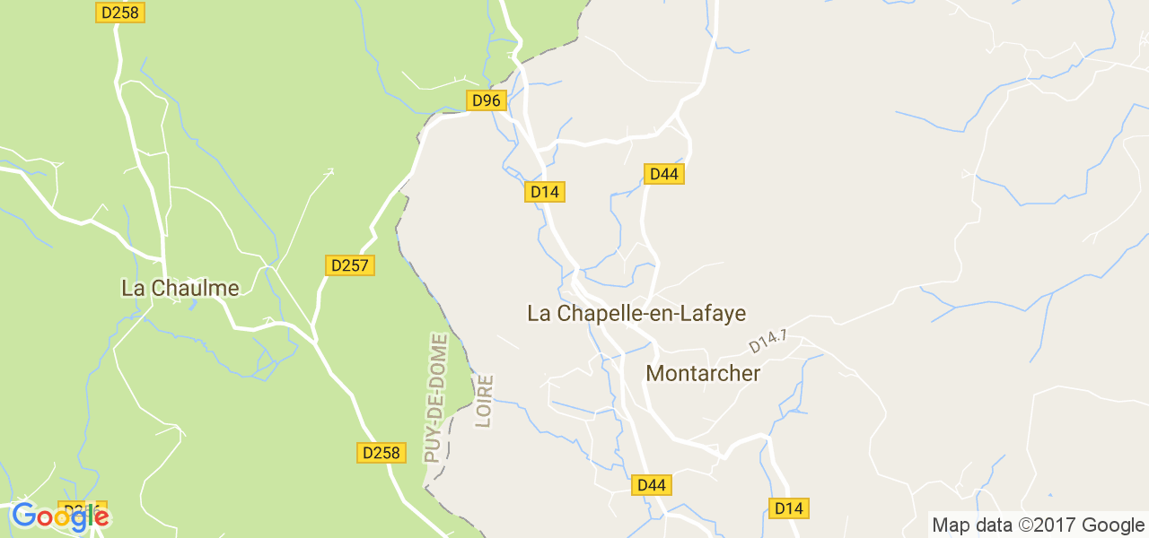 map de la ville de La Chapelle-en-Lafaye