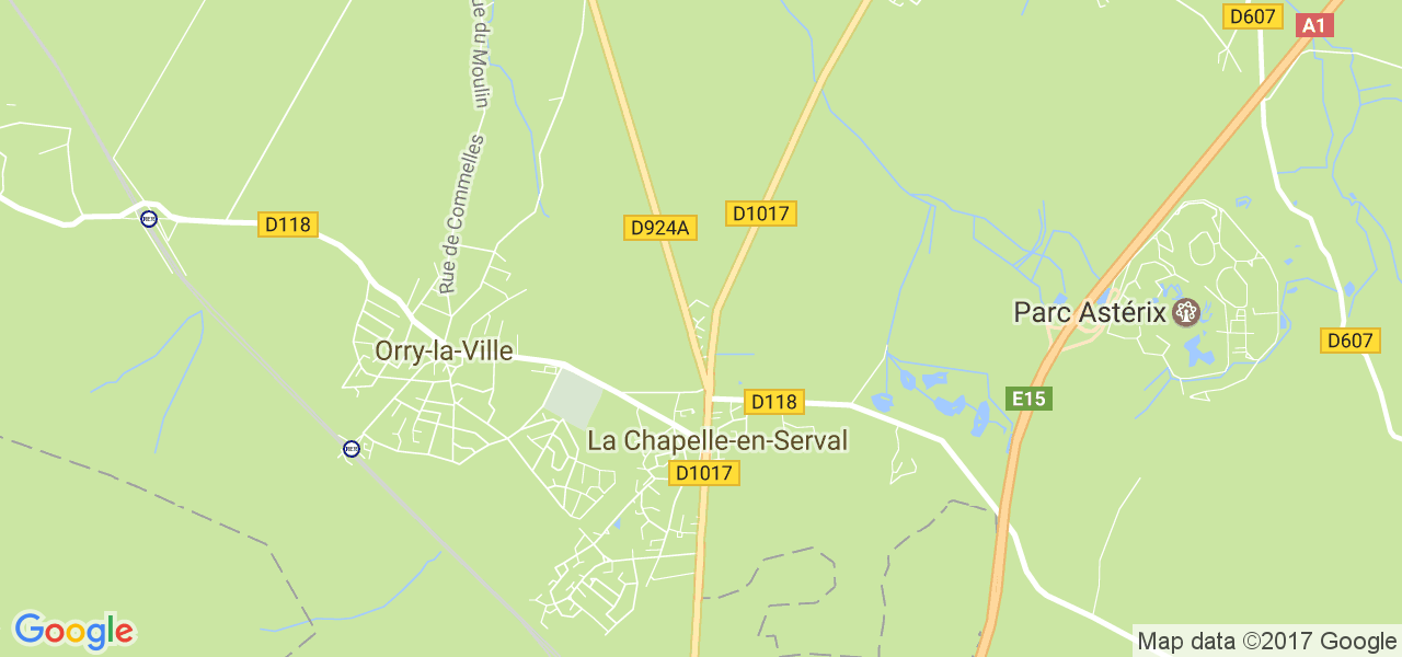 map de la ville de La Chapelle-en-Serval