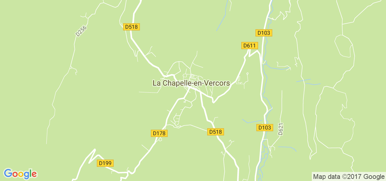 map de la ville de La Chapelle-en-Vercors