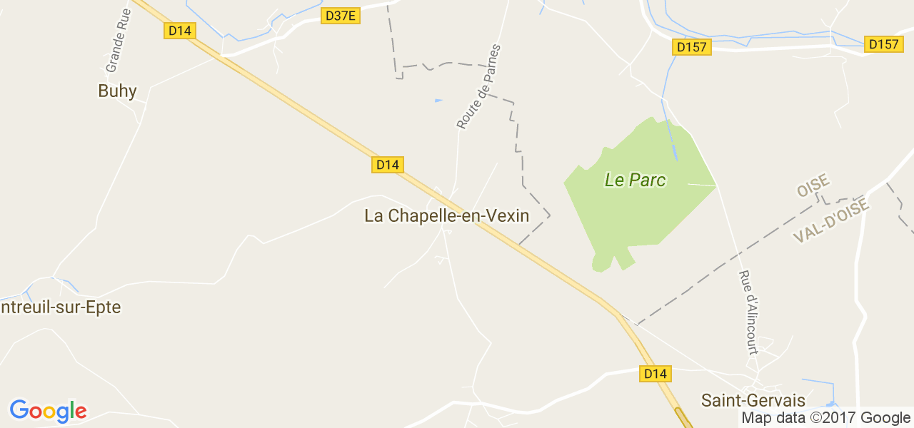 map de la ville de La Chapelle-en-Vexin