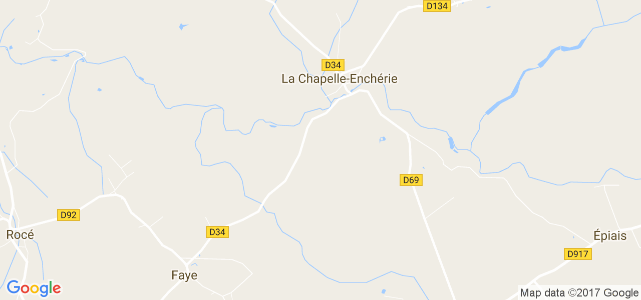 map de la ville de La Chapelle-Enchérie