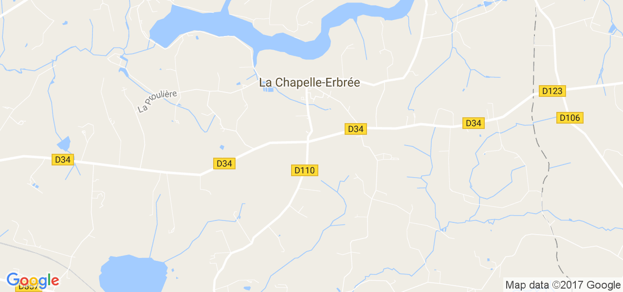 map de la ville de La Chapelle-Erbrée