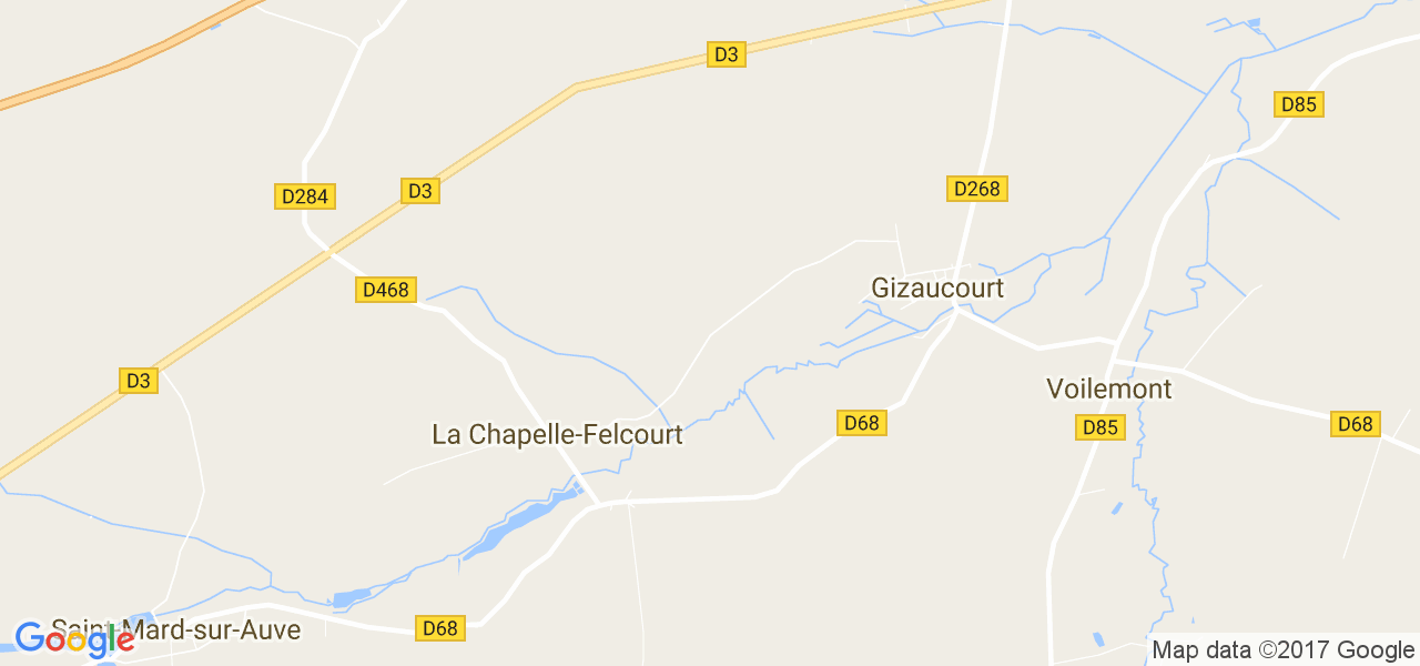 map de la ville de La Chapelle-Felcourt