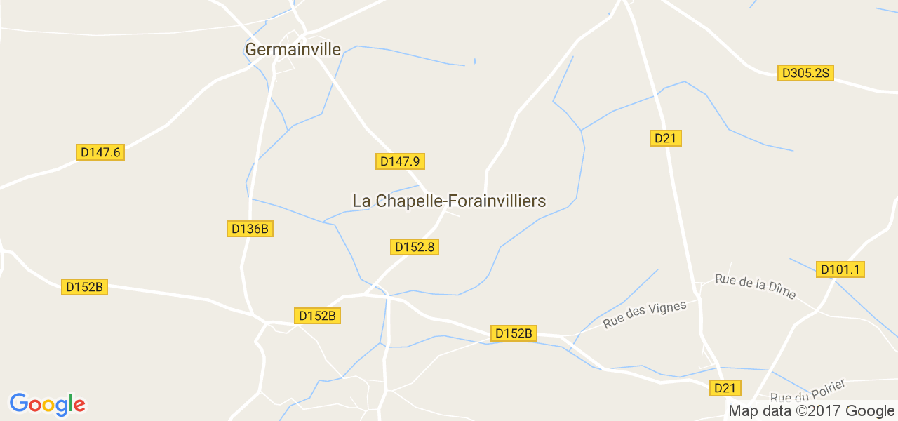 map de la ville de La Chapelle-Forainvilliers