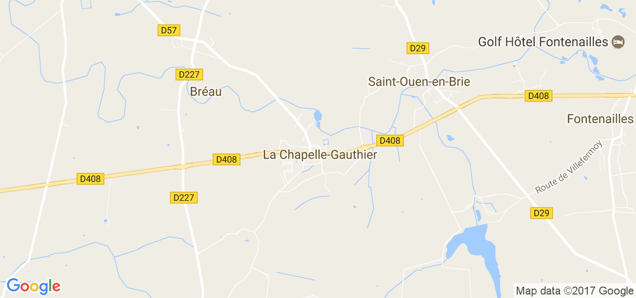 map de la ville de La Chapelle-Gauthier