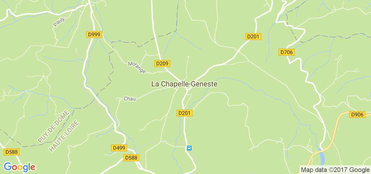 map de la ville de La Chapelle-Geneste