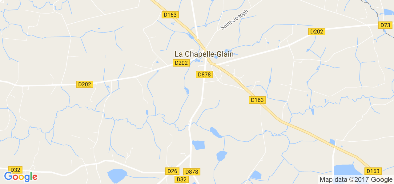 map de la ville de La Chapelle-Glain