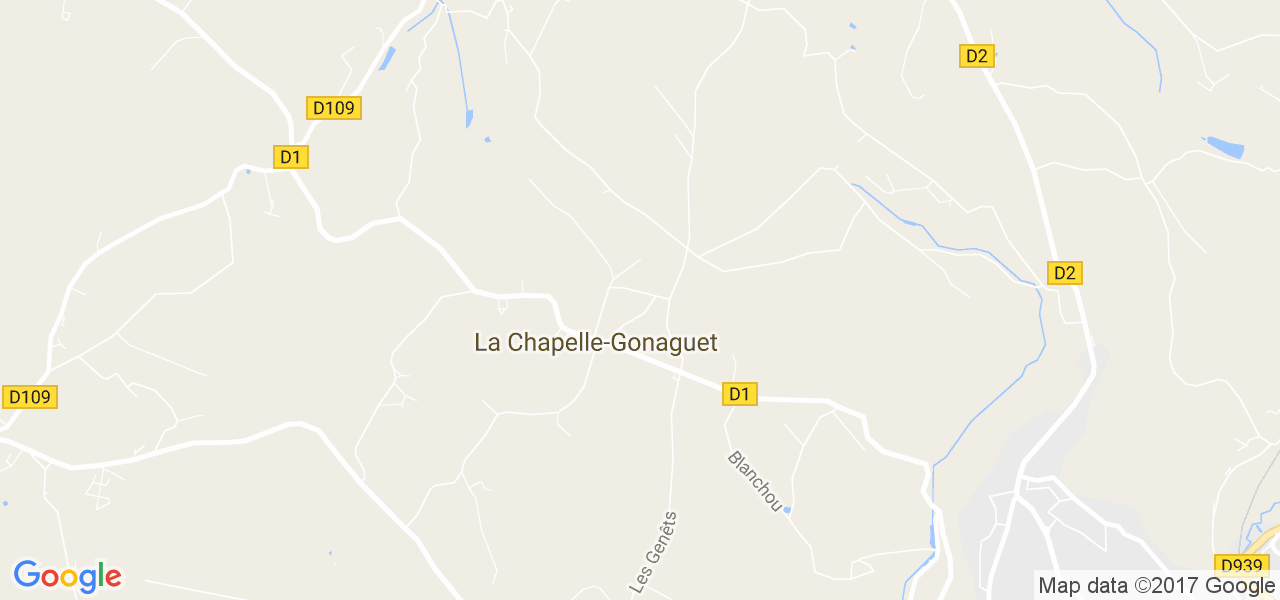 map de la ville de La Chapelle-Gonaguet