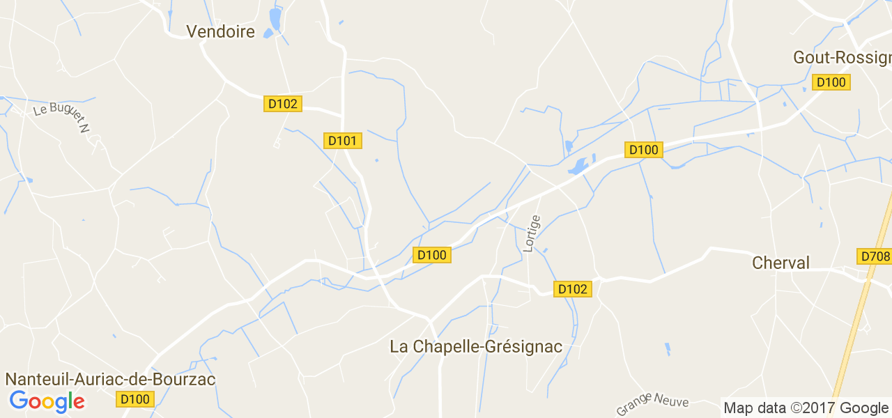 map de la ville de La Chapelle-Grésignac